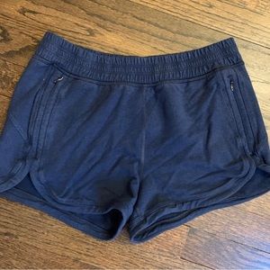 Lululemon Lounge Shorts Navy- Zipper Pockets Size 6